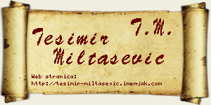 Tešimir Miltašević vizit kartica